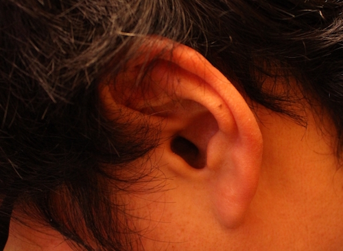 男性の耳